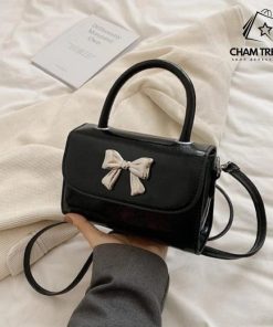 🎀 Túi Xách Mini Nữ Khóa Cài Nơ Xinh Xắn - Chamtrendshop 💖