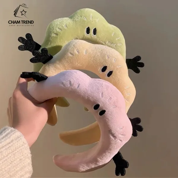 Băng Đô Cài Tóc Bông Xù Dễ Thương